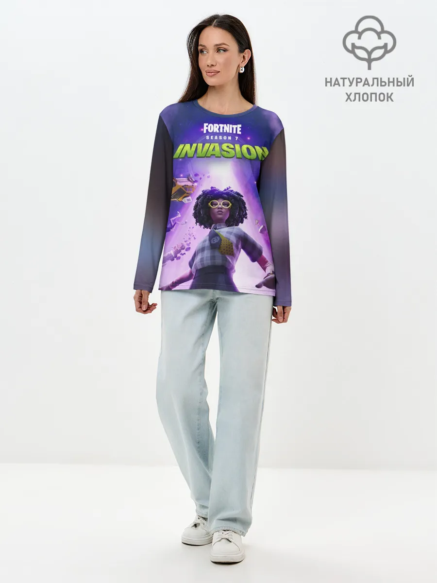 Лонгслив женский. Хлопок / FORTNITE 7 СЕЗОН 2 ЧАСТЬ