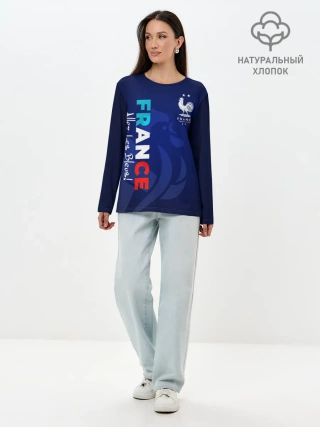 Лонгслив женский. Хлопок / Сборная Франции