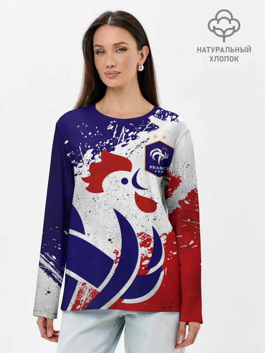 Лонгслив женский. Хлопок / Сборная Франции