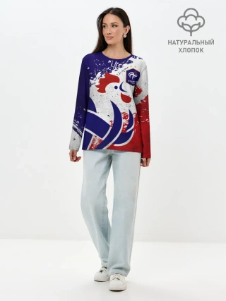 Лонгслив женский. Хлопок / Сборная Франции