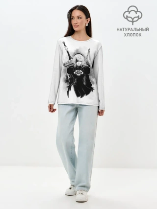 Лонгслив женский. Хлопок / 2B | Nier Automata