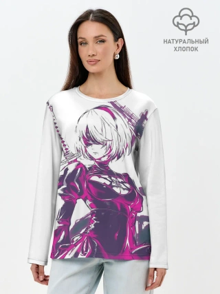 Лонгслив женский. Хлопок / 2B | NEON | НЕОН