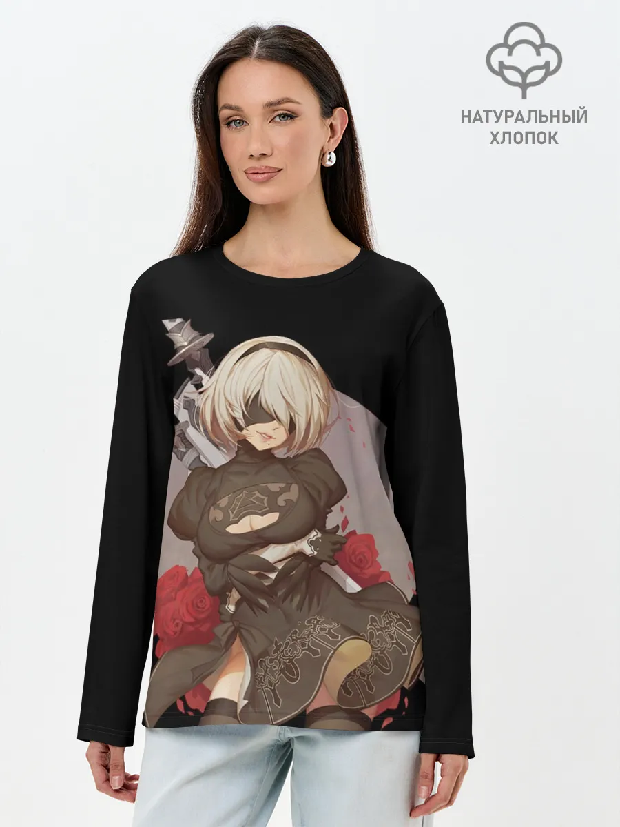 Лонгслив женский. Хлопок / Nier: Automata
