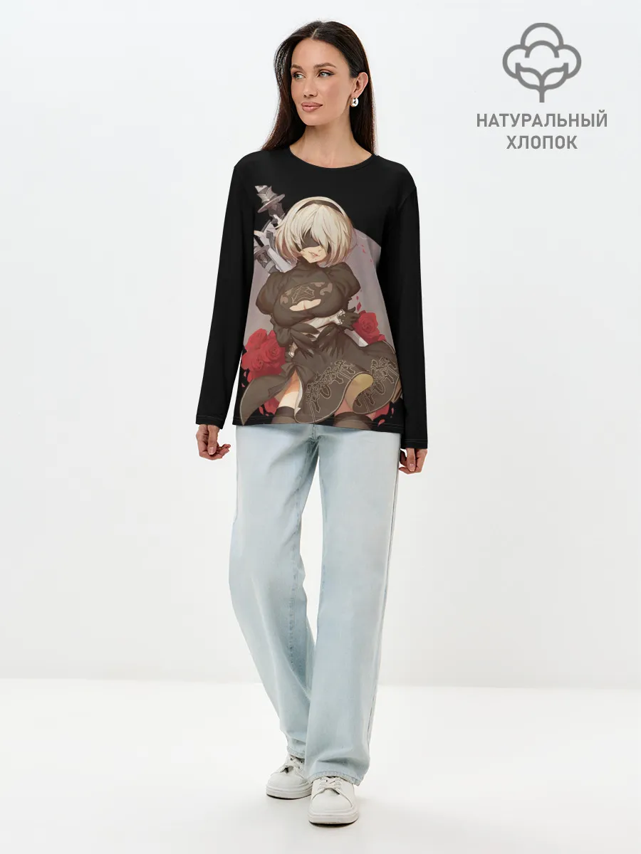 Лонгслив женский. Хлопок / Nier: Automata