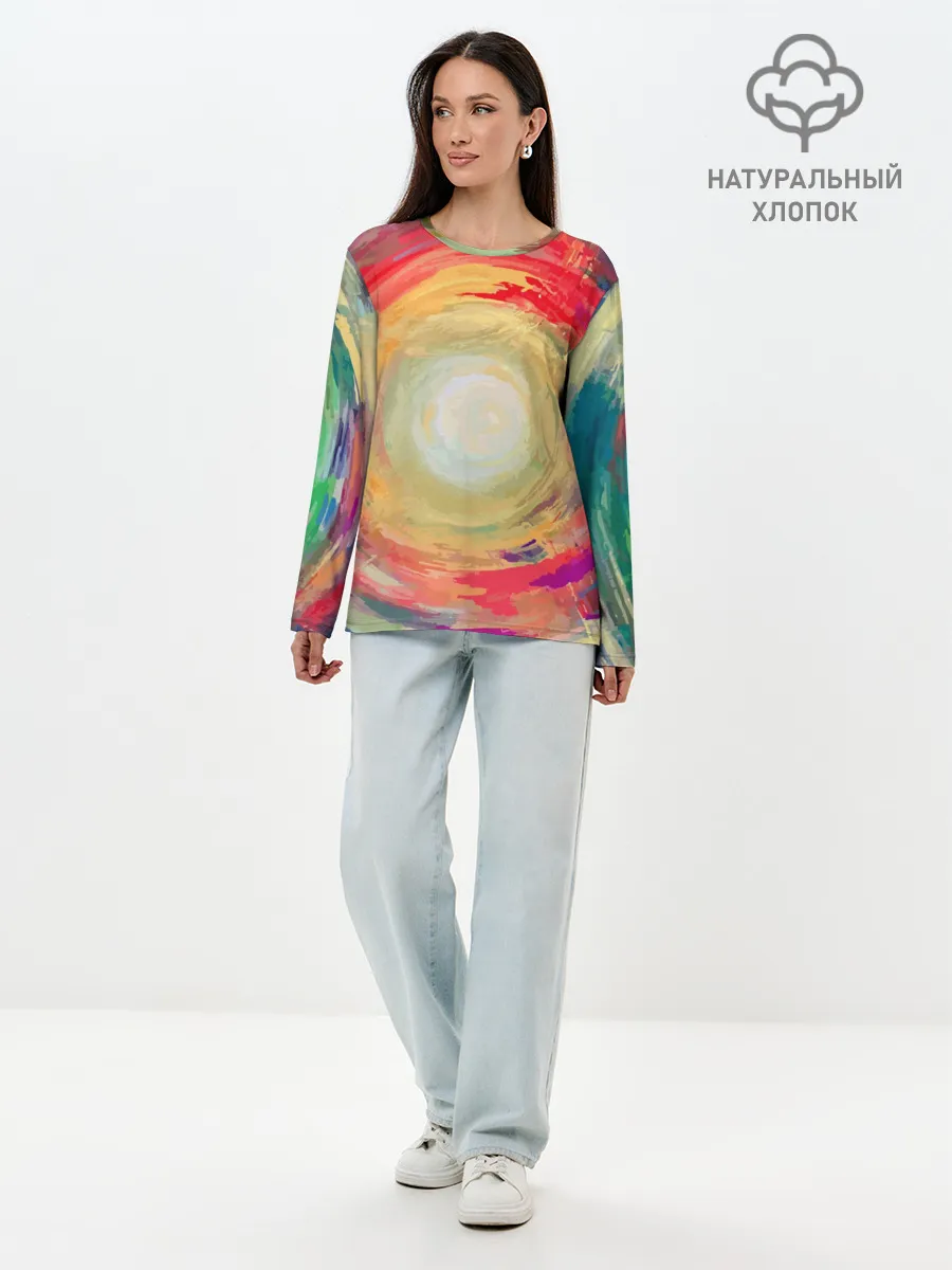 Лонгслив женский. Хлопок / Восход