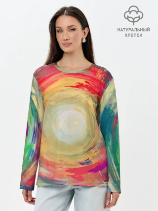 Лонгслив женский. Хлопок / Восход