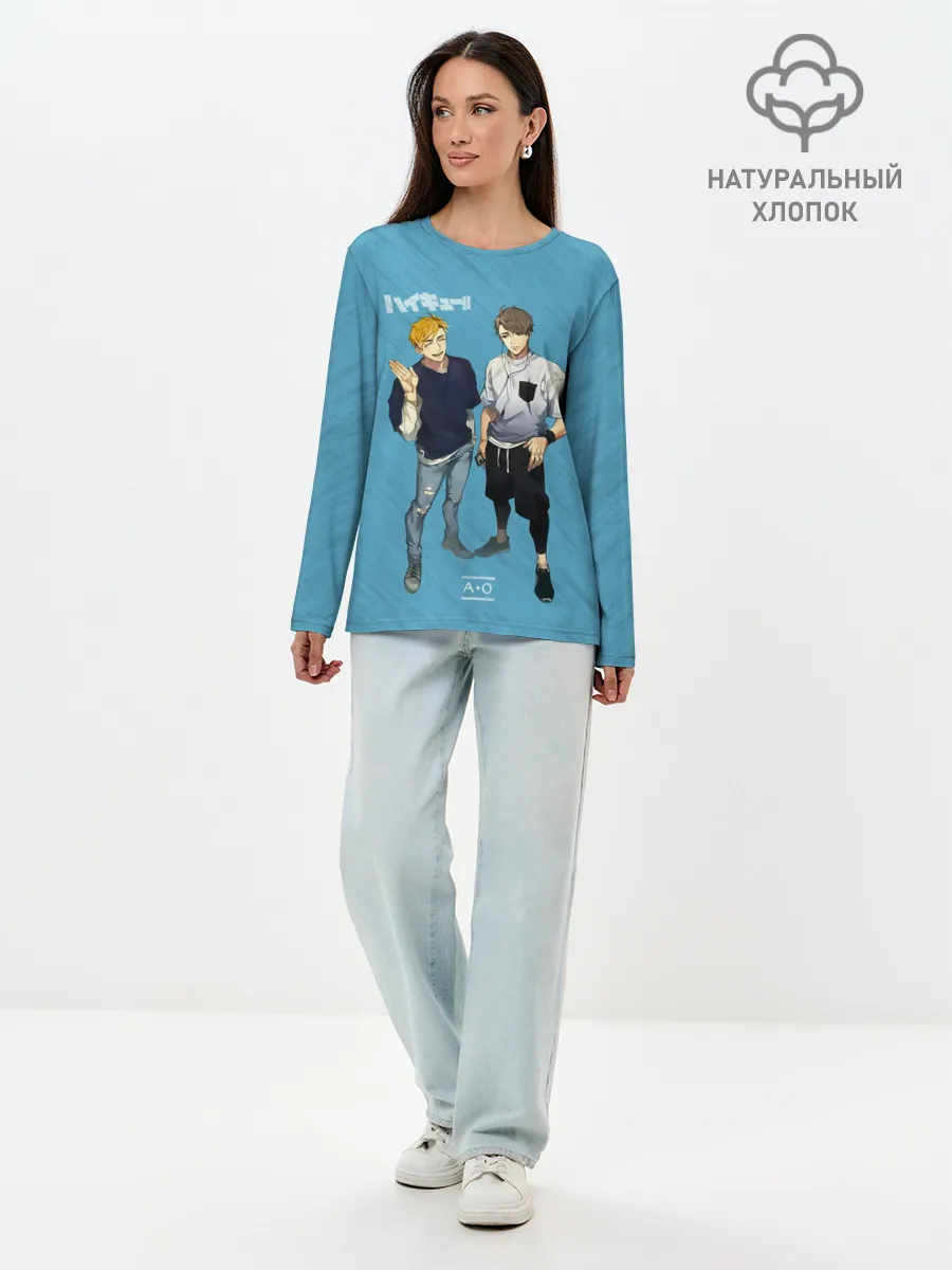 Лонгслив женский. Хлопок / Старшая Инаризаки | Haikyuu!!