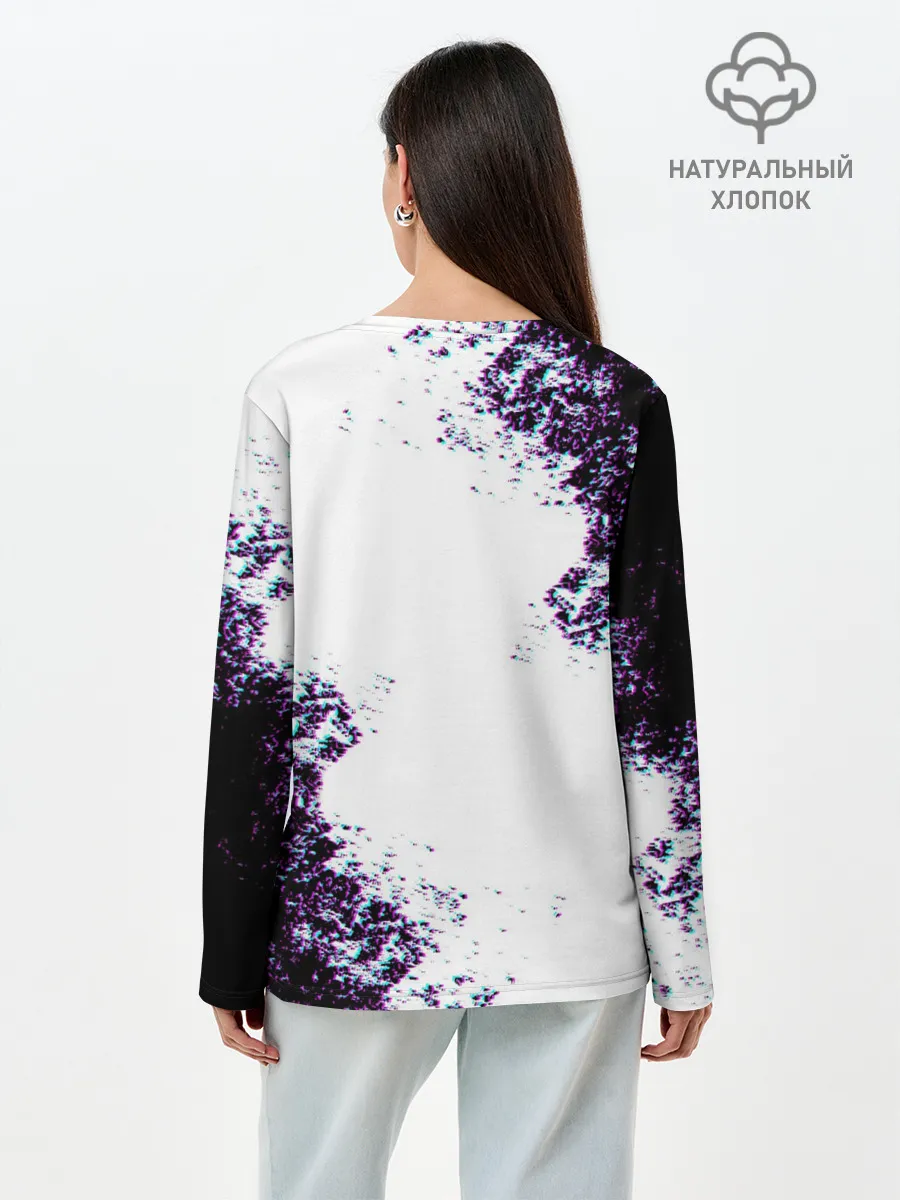 Лонгслив женский. Хлопок / THE WITCHER GLITCH / ГЛИТЧ