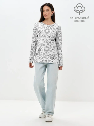 Лонгслив женский. Хлопок / Space