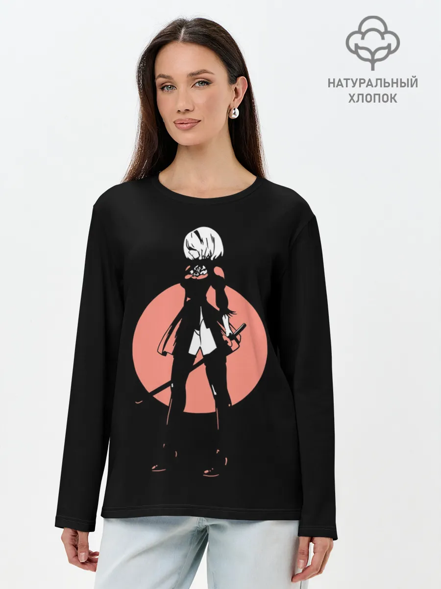 Лонгслив женский. Хлопок / Nier Automata