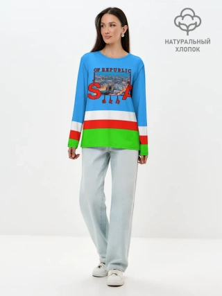 Лонгслив женский. Хлопок / Саха