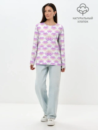 Лонгслив женский. Хлопок / Лотос