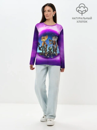 Лонгслив женский. Хлопок / Ratchet & Clank 2 Rift Apart