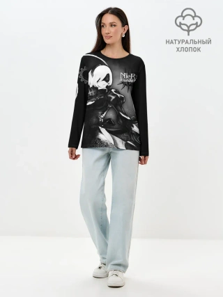 Лонгслив женский. Хлопок / 2B Nier: Automata