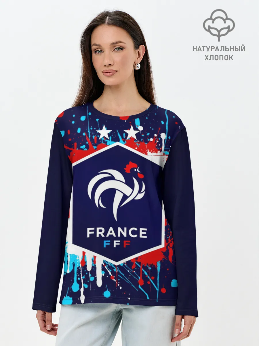 Лонгслив женский. Хлопок / Сборная Франции