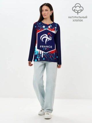 Лонгслив женский. Хлопок / Сборная Франции