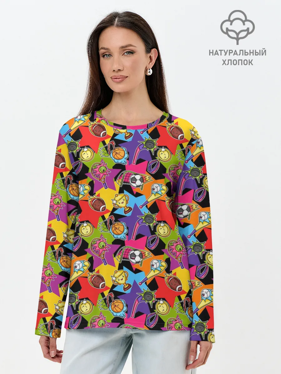 Лонгслив женский. Хлопок / Звезда Спорта