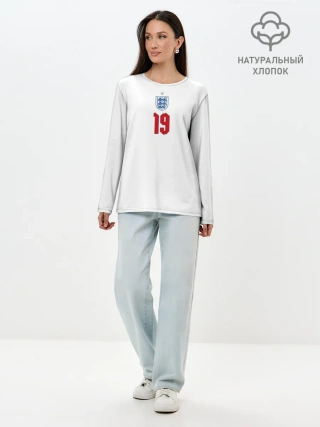 Лонгслив женский. Хлопок / Мэйсон Маунт форма Англия