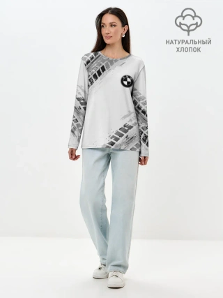 Лонгслив женский. Хлопок / BMW ПРОТЕКТОР ШИН