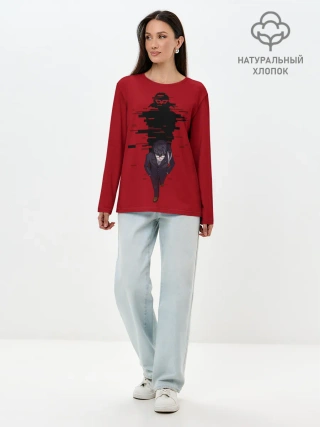 Лонгслив женский. Хлопок / Рэн Амамия