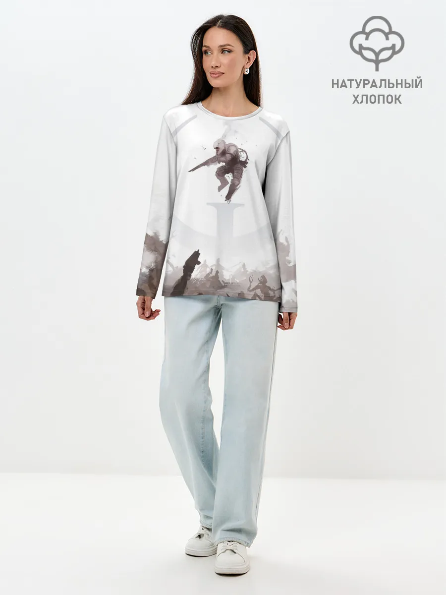 Лонгслив женский. Хлопок / Quake War