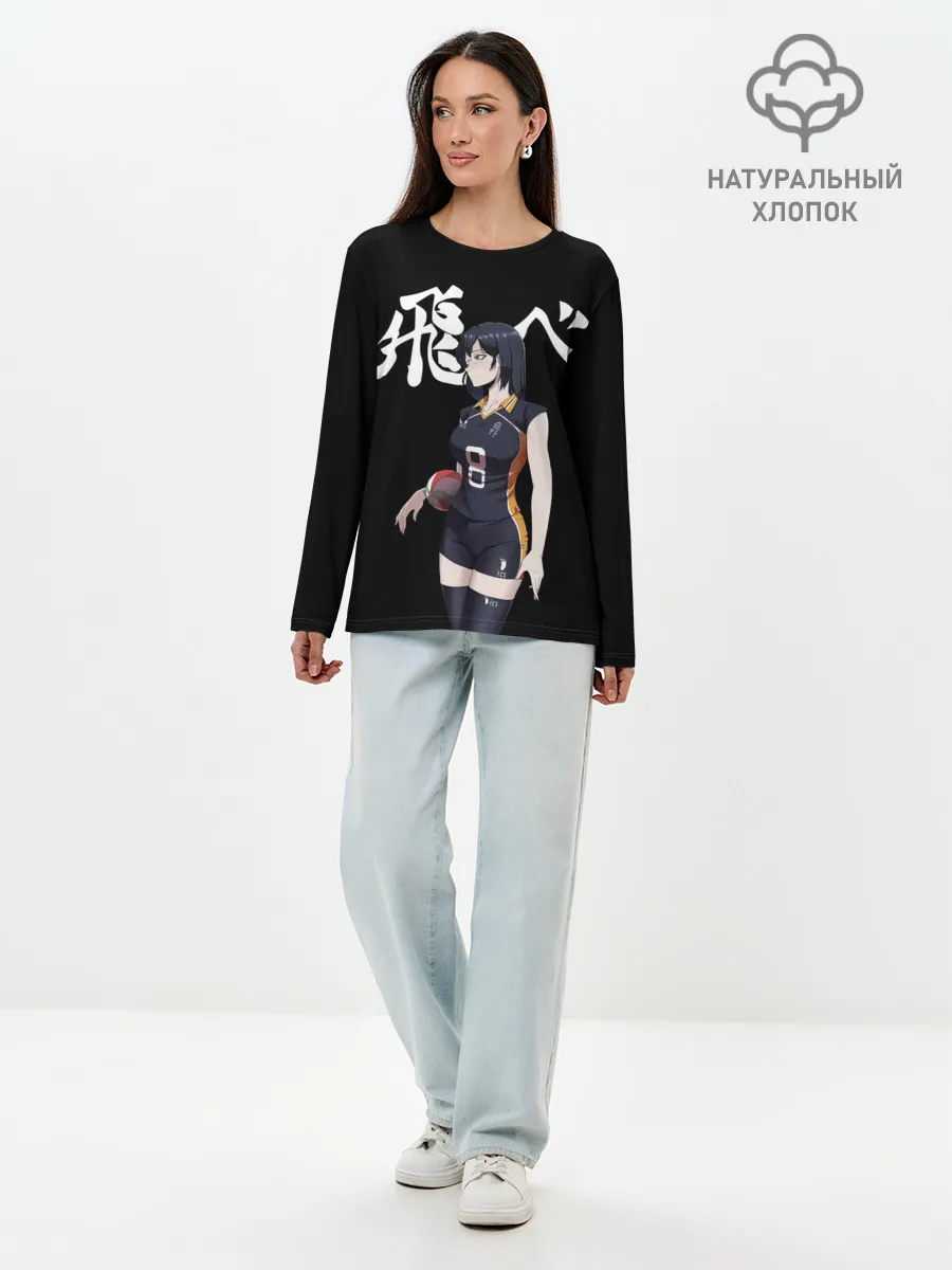 Лонгслив женский. Хлопок / Женский клуб Карасуно | Haikyuu!!
