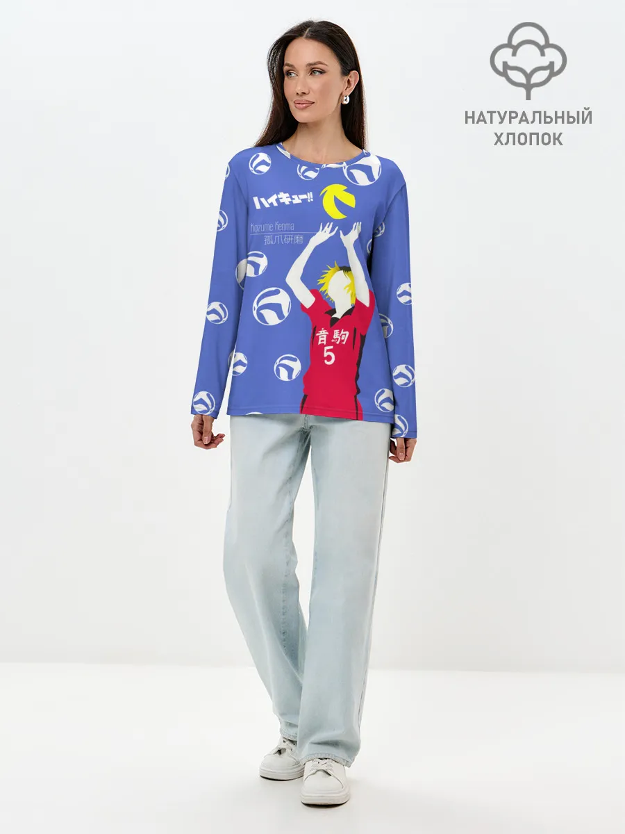 Лонгслив женский. Хлопок / Кенма Козуме | Haikyuu!!