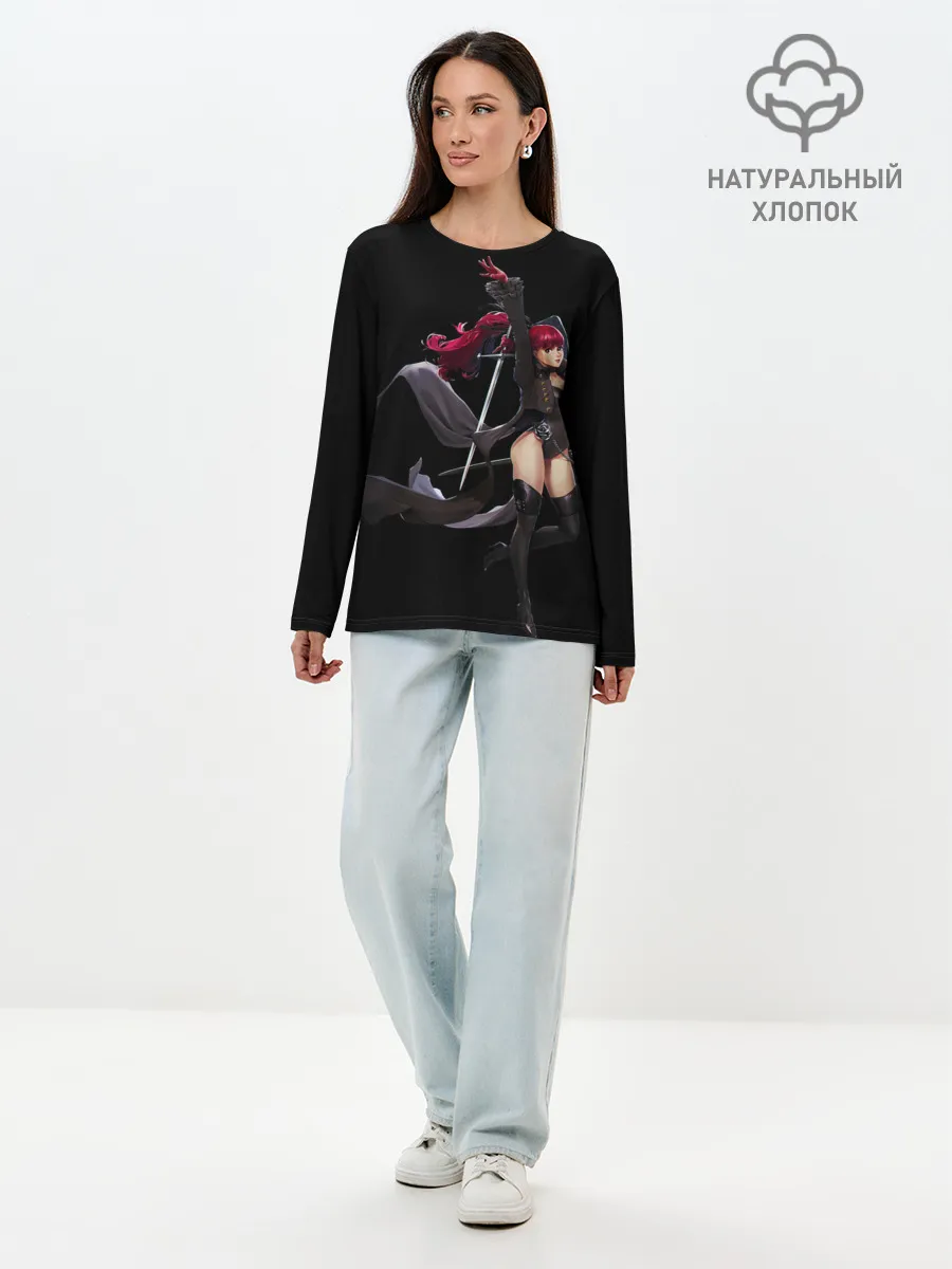 Лонгслив женский. Хлопок / Касуми