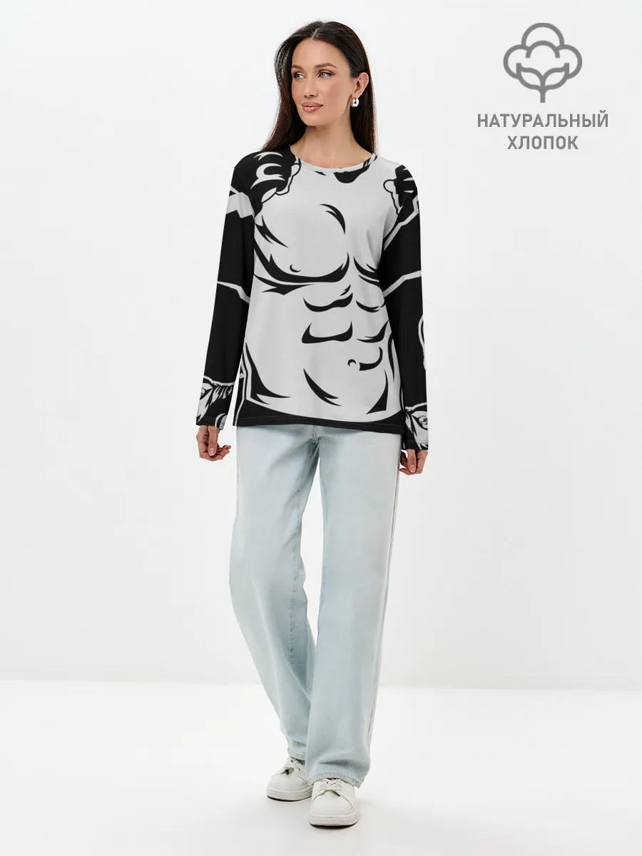 Лонгслив женский. Хлопок / Хабиб Нурмагомедов