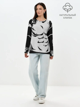 Лонгслив женский. Хлопок / Хабиб Нурмагомедов