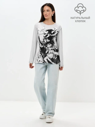 Лонгслив женский. Хлопок / Хяккимару и Дороро