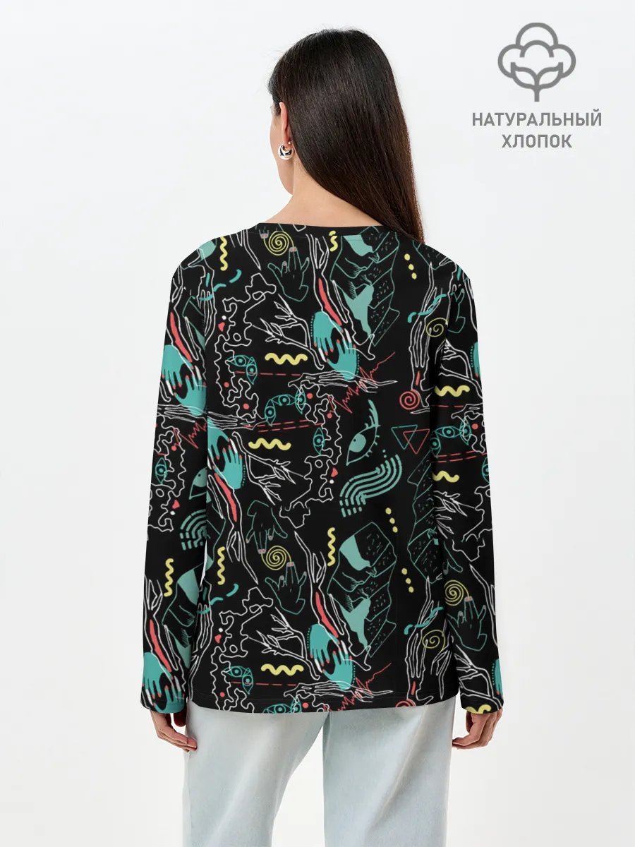 Лонгслив женский. Хлопок / Магия