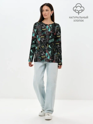 Лонгслив женский. Хлопок / Магия