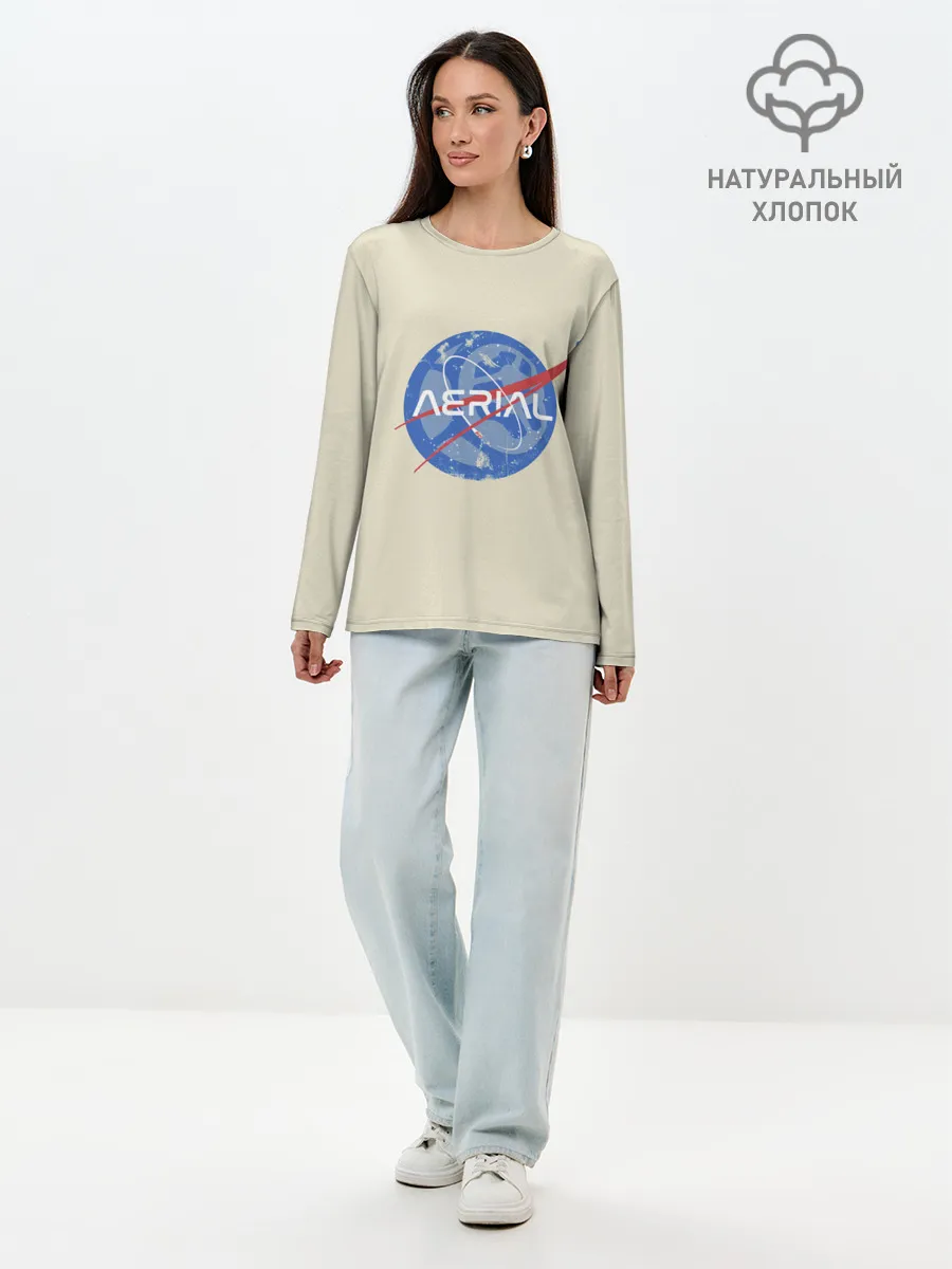 Лонгслив женский. Хлопок / Nasa x Rocket league