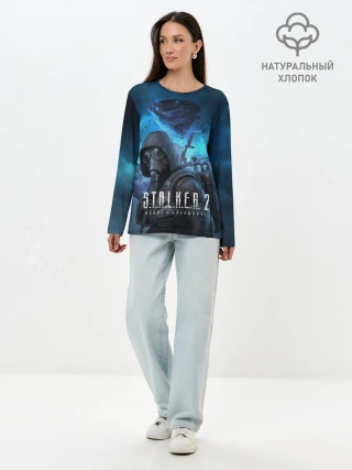 Лонгслив женский. Хлопок / Сталкер 2 Сердце Чернобыля DE