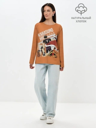 Лонгслив женский. Хлопок / Старшая Карасуно | Haikyuu!!