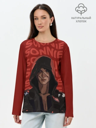 Лонгслив женский. Хлопок / Love Death And Robots. Sonnie