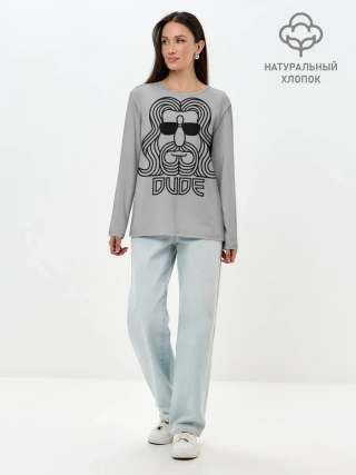 Лонгслив женский. Хлопок / DUDE