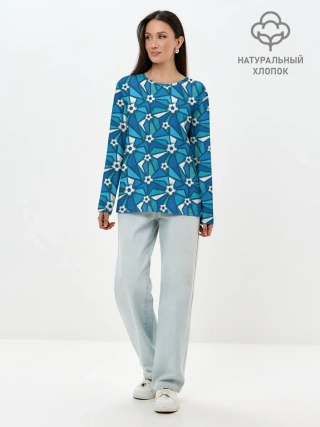 Лонгслив женский. Хлопок / Футбол