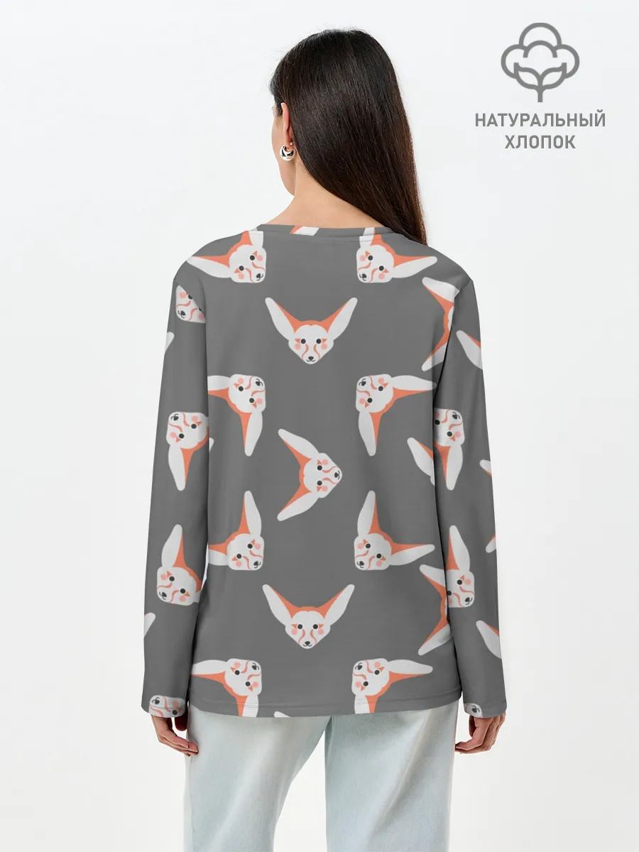 Лонгслив женский. Хлопок / Лиса Фенек