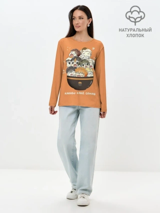 Лонгслив женский. Хлопок / Karasu kake gohan | Haikyuu!!