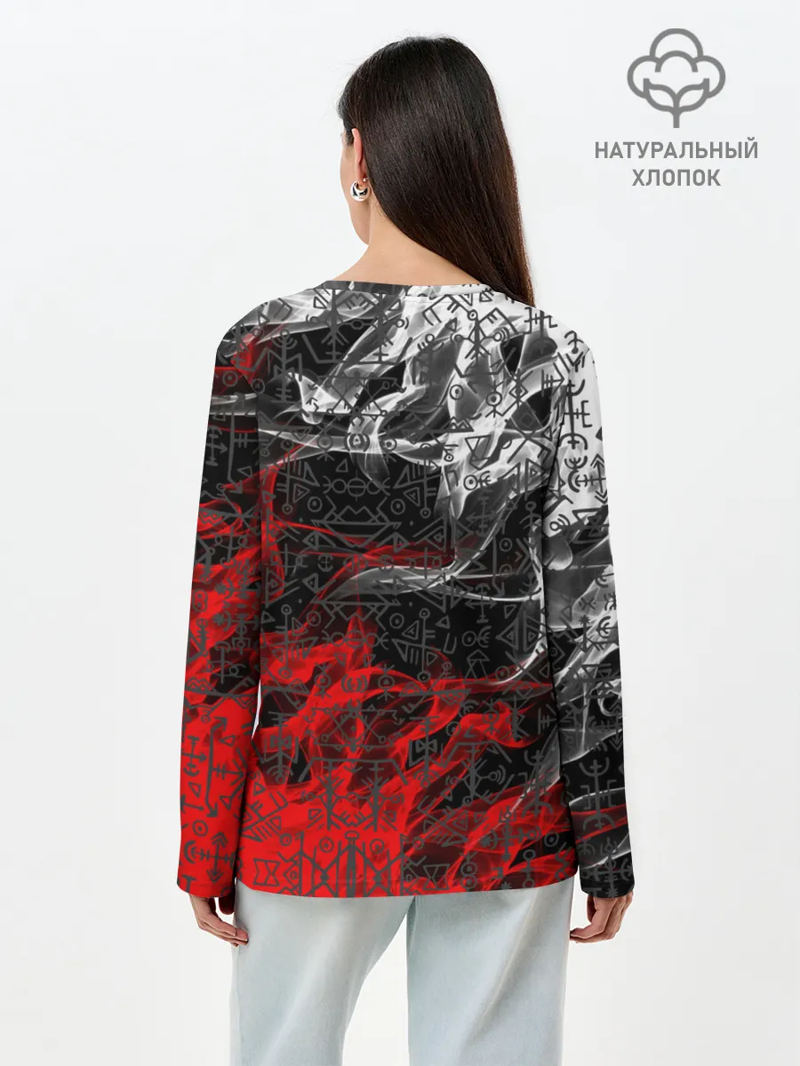 Лонгслив женский. Хлопок / Викинги