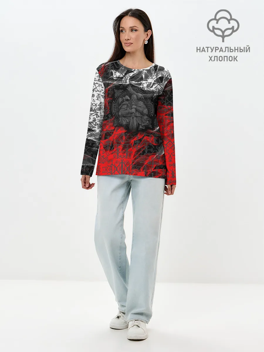 Лонгслив женский. Хлопок / Викинги