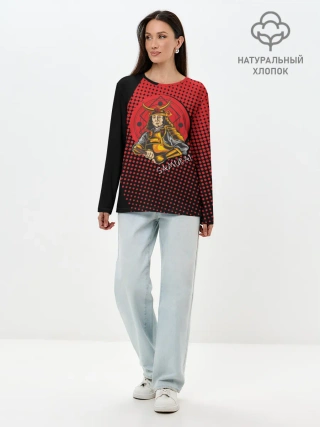 Лонгслив женский. Хлопок / Самурай