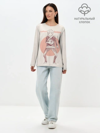 Лонгслив женский. Хлопок / Шоё Хината | Haikyuu!!