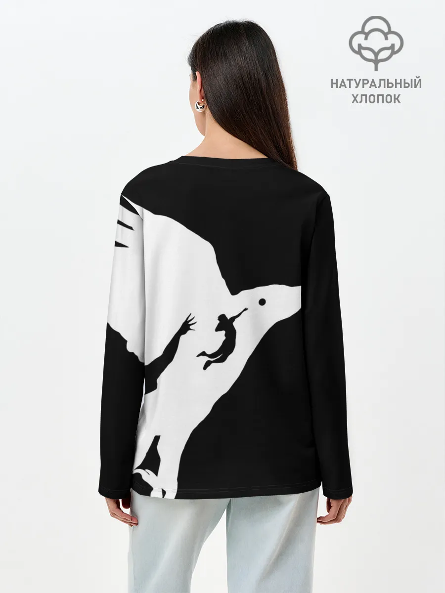 Лонгслив женский. Хлопок / Ворон Карасуно Haikyu!!