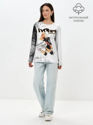 Лонгслив женский. Хлопок / Шоё Хината | Haikyuu!!