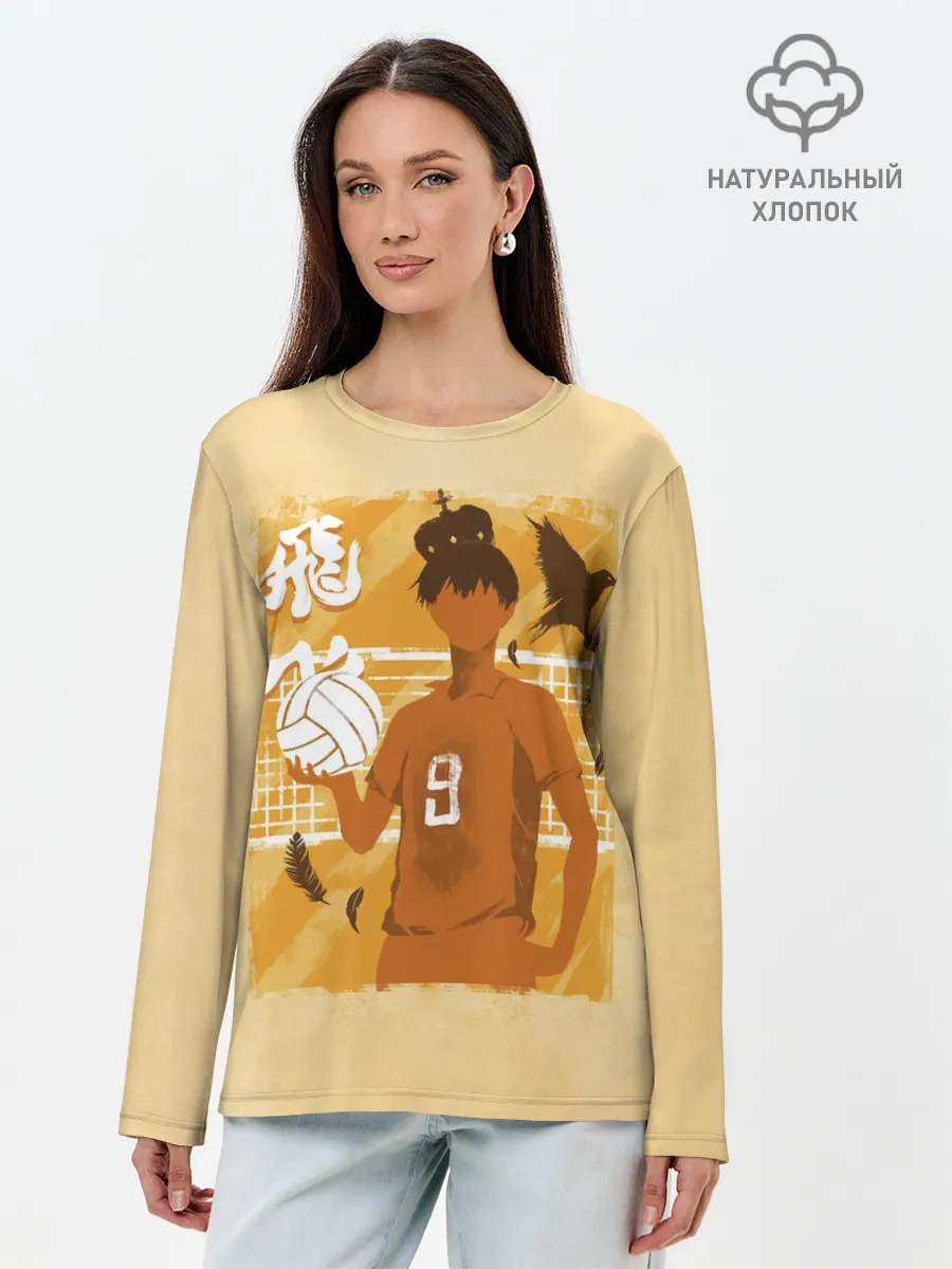 Лонгслив женский. Хлопок / Тобио Кагеяма Haikyuu!!