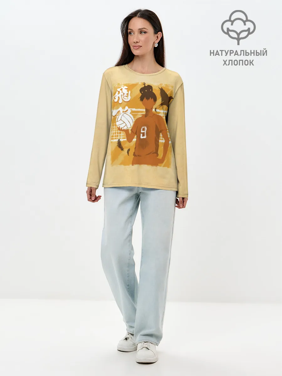 Лонгслив женский. Хлопок / Тобио Кагеяма Haikyuu!!