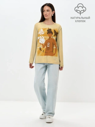 Лонгслив женский. Хлопок / Тобио Кагеяма Haikyuu!!